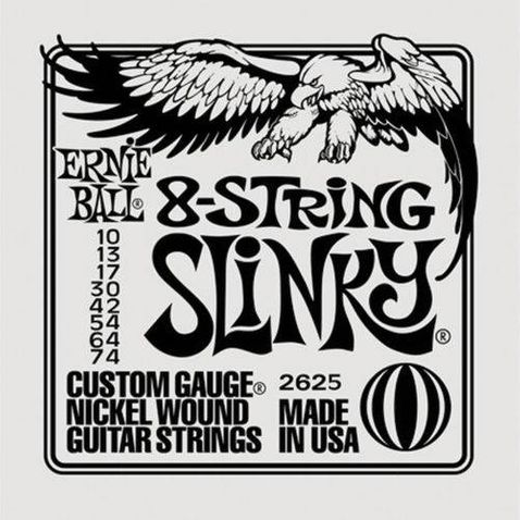 Encordoamento Guitarra Ernie Ball 8 Strings Slinky 010. 074
