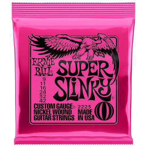 Encordoamento Guitarra Ernie Ball Super Slinky 009 042