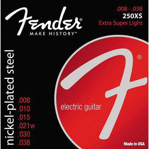 Encordoamento Guitarra Fender 08 038 250XS Nickel Plated