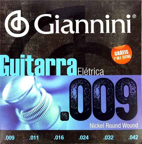 Encordoamento Guitarra Giannini 09 - GEEGST9