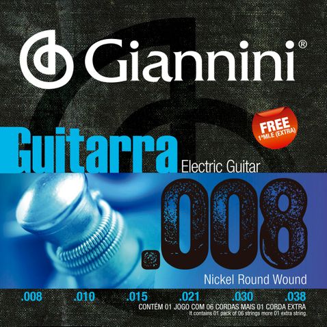 Encordoamento Guitarra Giannini Geegst8 008-038