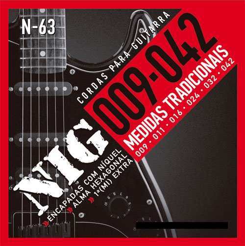 Encordoamento Guitarra Nig N-63 .009-.042 - Níquel - Nig Strings