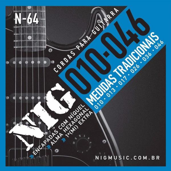Encordoamento Guitarra Nig N-64 .010-.046 - Niquel - Rouxinol