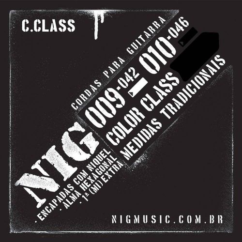 Encordoamento Guitarra Nig N1640 010-046 Color Class Preto