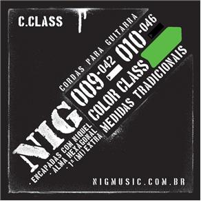 Encordoamento Guitarra Nig N1644 010-046 Color Class Verde