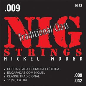 Encordoamento Guitarra NIG N63 .009/.042 Tradicional