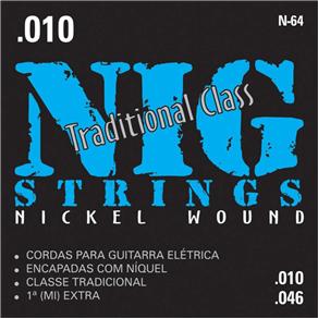 Encordoamento Guitarra NIG N64 .010/.046 Tradicional