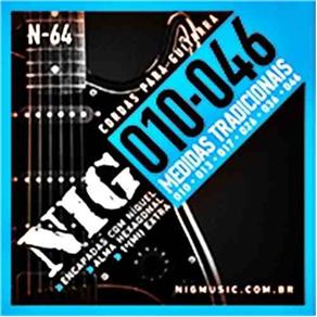 Encordoamento Guitarra Nig N64 010 Extra