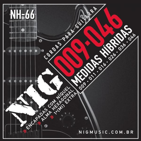 Encordoamento Guitarra Nig NH66 Hibrida .009 .046