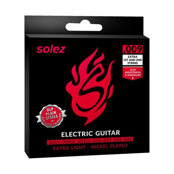 Encordoamento Guitarra Solez 009 Extra Light Nickel Plated