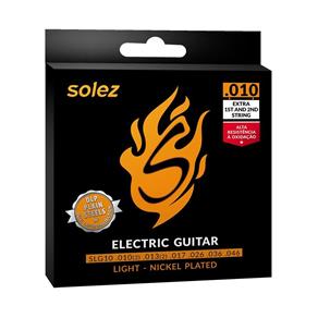 Encordoamento Guitarra Solez 010 SLG10 Resistente a Oxidação