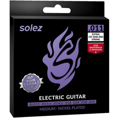 Encordoamento Guitarra Solez SLG11 011-049 Medium - 1ª e 2ª Extra