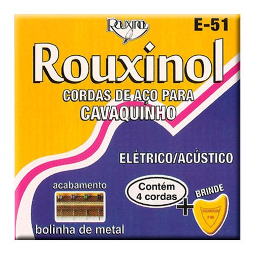 Encordoamento Inox Cavaquinho com Bolinha .011-.028- Rouxinol