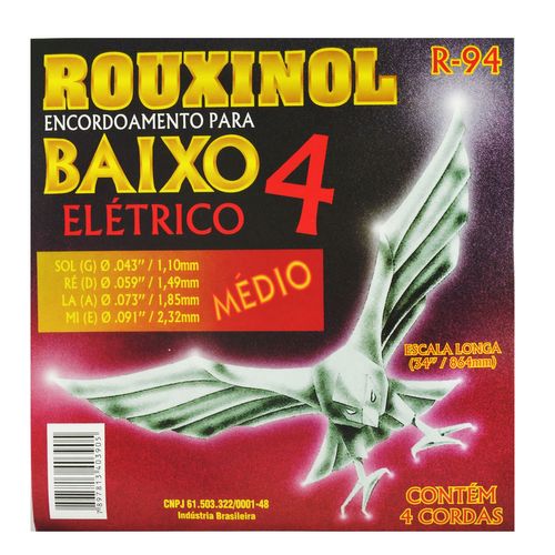 Encordoamento Inox para Contra Baixo - Rouxinol