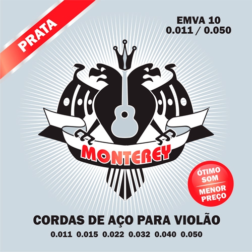 Encordoamento Monterey Prata P/ Violão Aço EMVA10 0.11/0.50 - EC0337