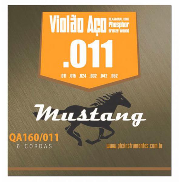 Encordoamento Mustang QA160 .011/.052 para Violão Aço - Phx