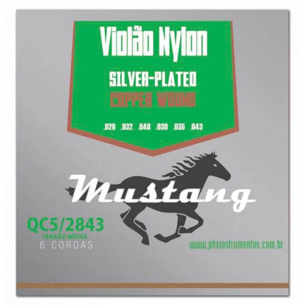 Encordoamento Mustang QC5 Tensão Média para Violão Nylon - Phx