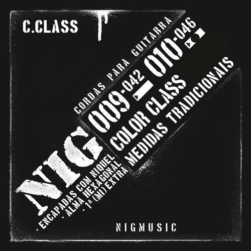 Encordoamento Nig Color Class Preto 010 046 para Guitarra N1640