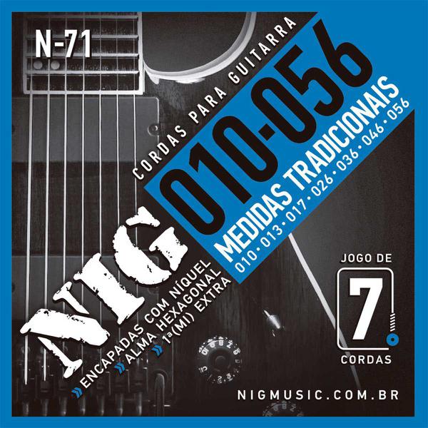 Encordoamento Nig N-71 010/056 para Guitarra Elétrica 7C
