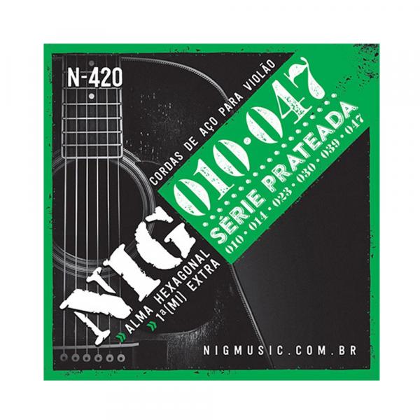 Encordoamento NIG N420 P/ Violão Aço 10/47 - EC0238 - Nig Strings
