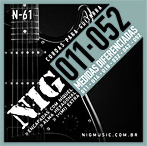 Encordoamento NIG N61 P/ Guitarra 0.11/0.52 - EC0167 - Nig Strings