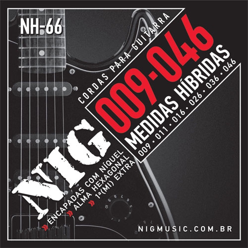 Encordoamento NIG NH66 P/ Guitarra Hybrid Class 9/46 - EC0073 - Nig Music