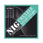 Encordoamento Nig para Ukulele Soprano N-304 - Nylon Negro -0.252/0.028