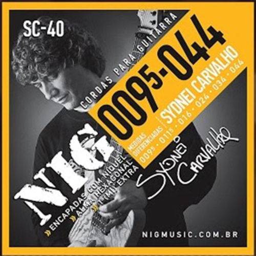 Encordoamento NIG SC40 P/ Guitarra - Sydnei Carvalho .009 - .044 - EC0096