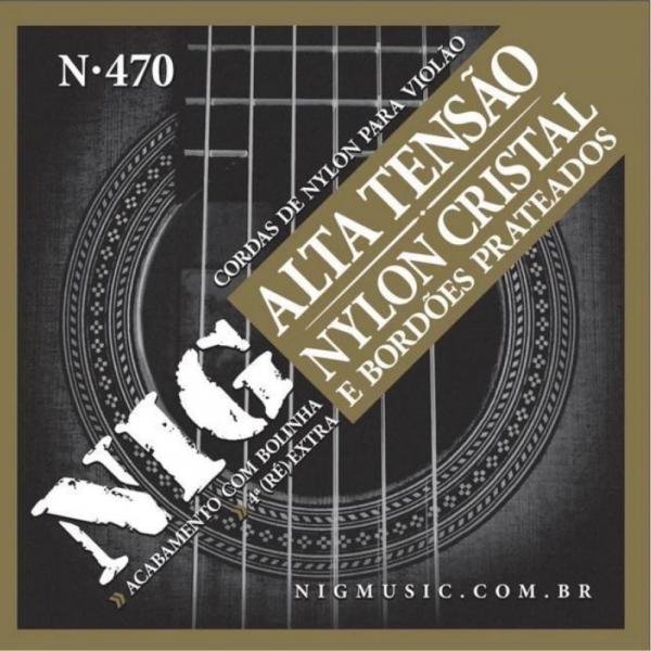 Encordoamento NIG Violão Nylon Tensão Alta N470 C/ Bolinha