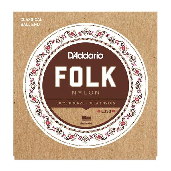 Encordoamento Nylon Violão Folk EJ33 80/20 - DAddario - D'Addario