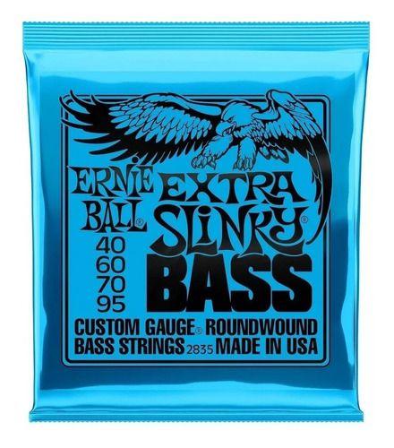 Encordoamento P/ Baixo 4 Cordas Ernie Ball Extra Slinky 040