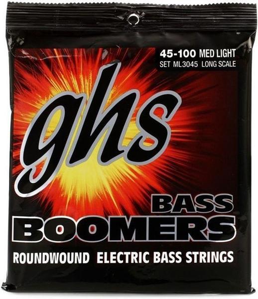 Encordoamento P/ Baixo GHS ML3045 Medium Light (Escala Longa) Bass Boomers (contém 4 Cordas) - Ghs Strings