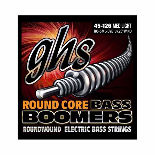 Encordoamento P/ Baixo GHS RC-5ML-DYB Medium Light Round Core Bass Boomers (5 Cordas) - Ghs Strings