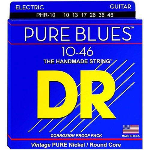 Encordoamento P/ Guitarra 010 Dr Pure Blues Phr-10 Hand Made