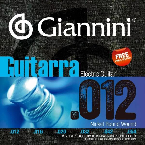 Encordoamento P/ Guitarra Giannini Geegst12 Niquel 0.012"