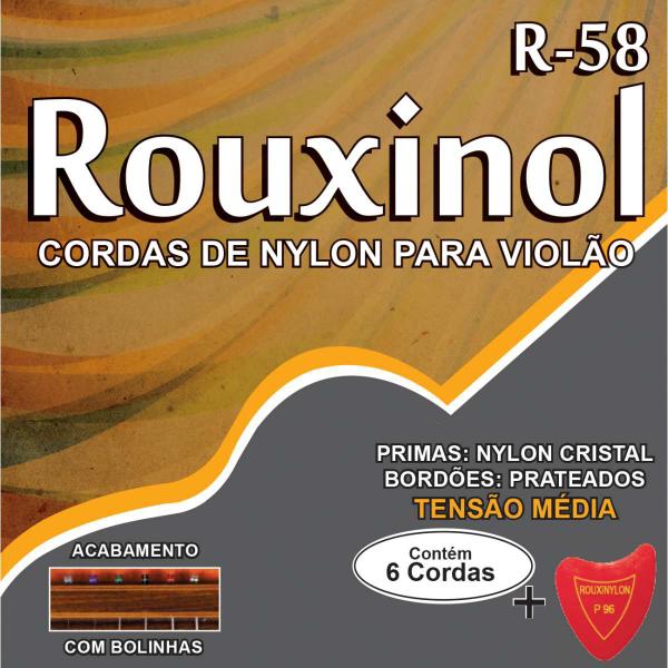 Encordoamento P/VIOLAO NYLON CR/PRAT.C/BOLIN - Rouxinol