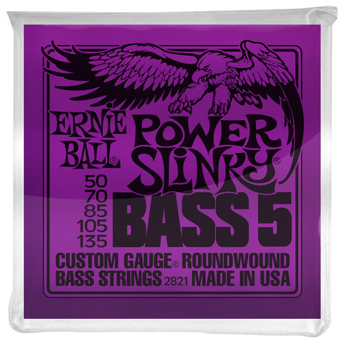 Encordoamento para Baixo 5 Cordas Ernie Ball Power Slinky 050 - 135 2821