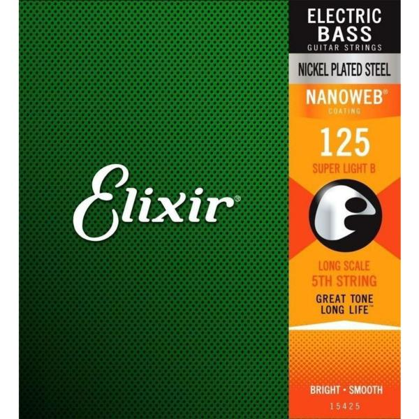 Encordoamento para Baixo 5 Cordas Super Light LS-125 - Elixir