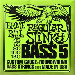 Encordoamento para Baixo Ernie Ball 5 Cordas Regular Slinky 045 2836