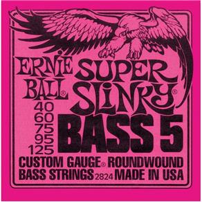 Encordoamento para Baixo Ernie Ball 5 Cordas Super Slinky 040 2824