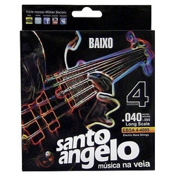 Encordoamento para Baixo Santo Angelo 0.040-.095 com 4 Cordas Long Scale Ebsa 4-4095