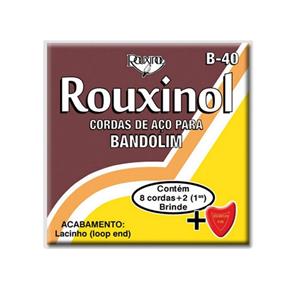 Encordoamento para Bandolim Rouxinol R40 0.10ª Aço - C/Palheta