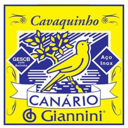 Encordoamento para Cavaquinho Canario- Giannini Tensão Média com Bolinha Gescb-jogo de Corda