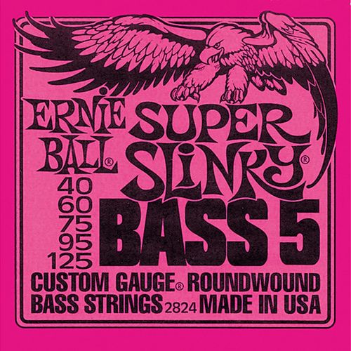 Encordoamento para Contra-Baixo 5 Cordas Ernie Ball Super Slinky (.040-.125) 2824