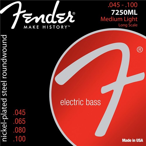 Encordoamento para Contrabaixo Fender 7250ml 0.45 4 Cordas Aço