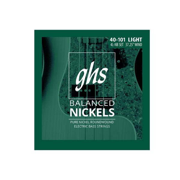 Encordoamento para Contrabaixo GHS 4L-NB Light Série Balanced Nickels (contém 4 Cordas) - Ghs Strings