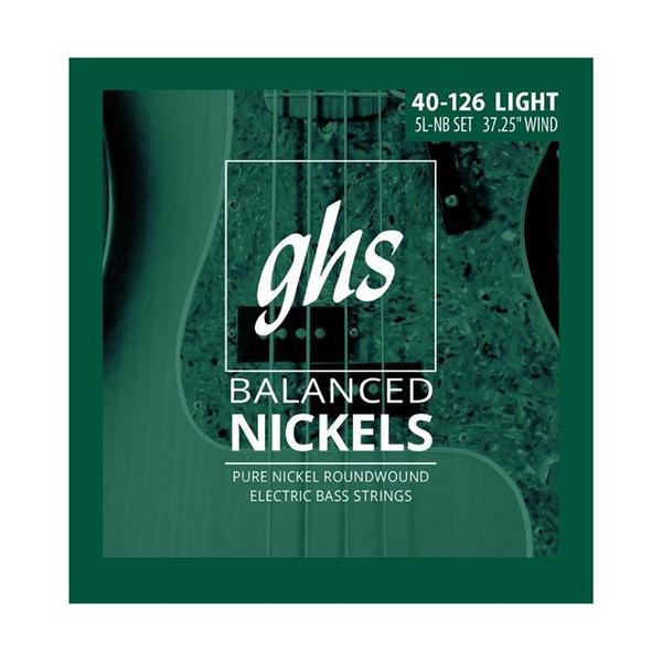 Encordoamento para Contrabaixo GHS 5L-NB Light Série Balanced Nickels (contém 5 Cordas) - Ghs Strings