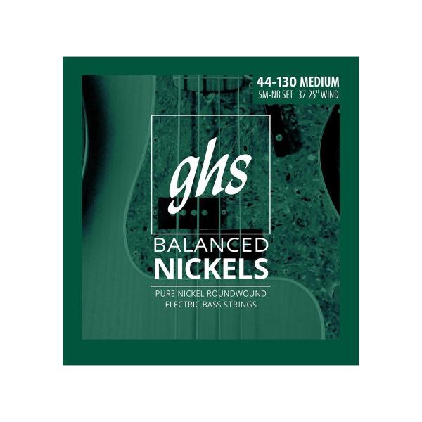 Encordoamento para Contrabaixo GHS 5M-NB Medium (Escala Longa) Nickels (5 Cordas) - Ghs Strings