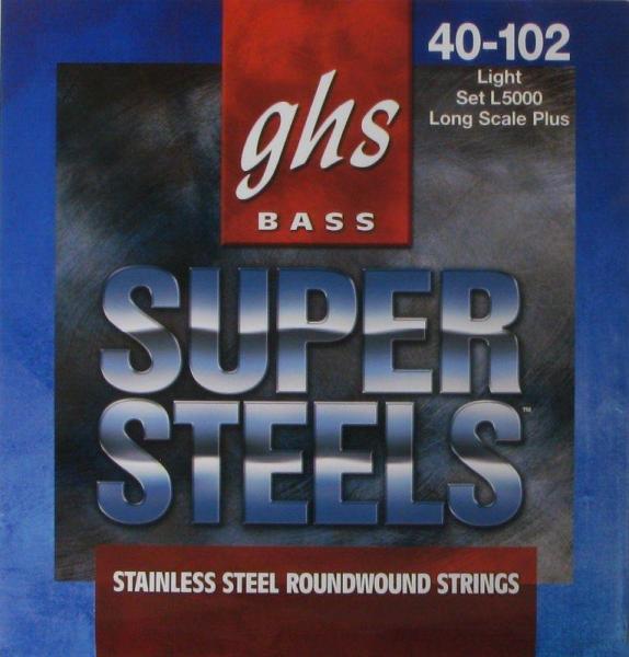 Encordoamento para Contrabaixo GHS L5000 Light (Escala Longa) Série Super Steels (contém 4 Cordas) - Ghs Strings