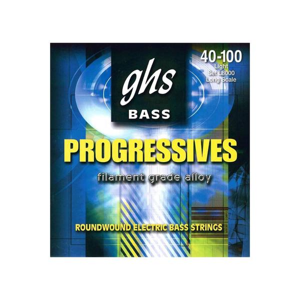 Encordoamento para Contrabaixo GHS L8000 Light (Escala Longa) Bass Progressives (contém 4 Cordas) - Ghs Strings